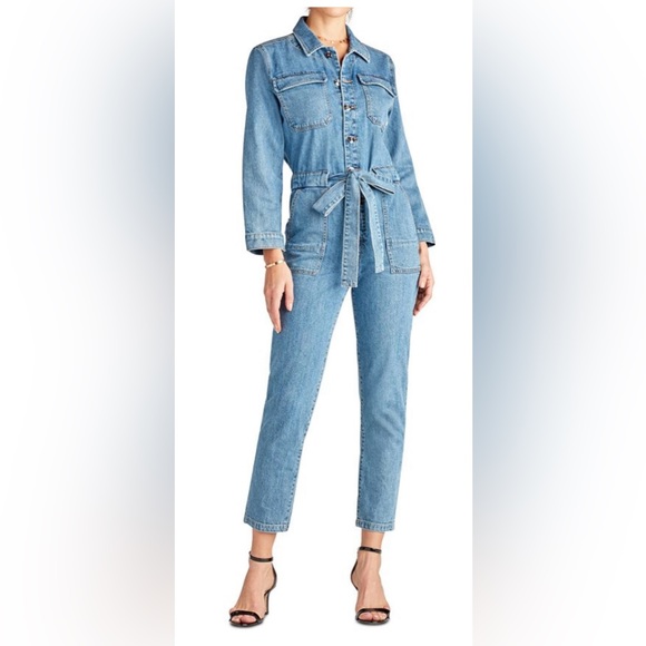 Sam Edelman The Coverall Denim Jumpsuit - Picture 1 of 10